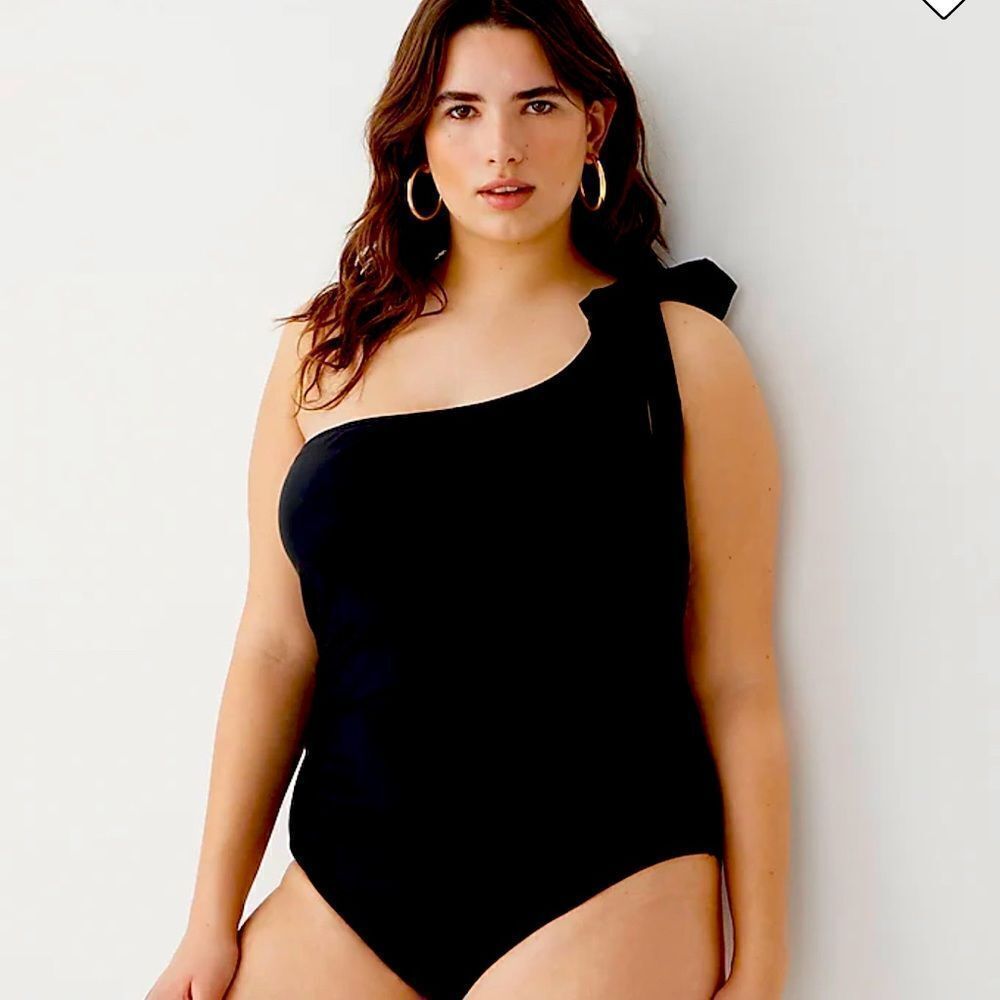 J. Crew ONE-SHOULDER ONE-PIECE black- NWT size 20 or 24